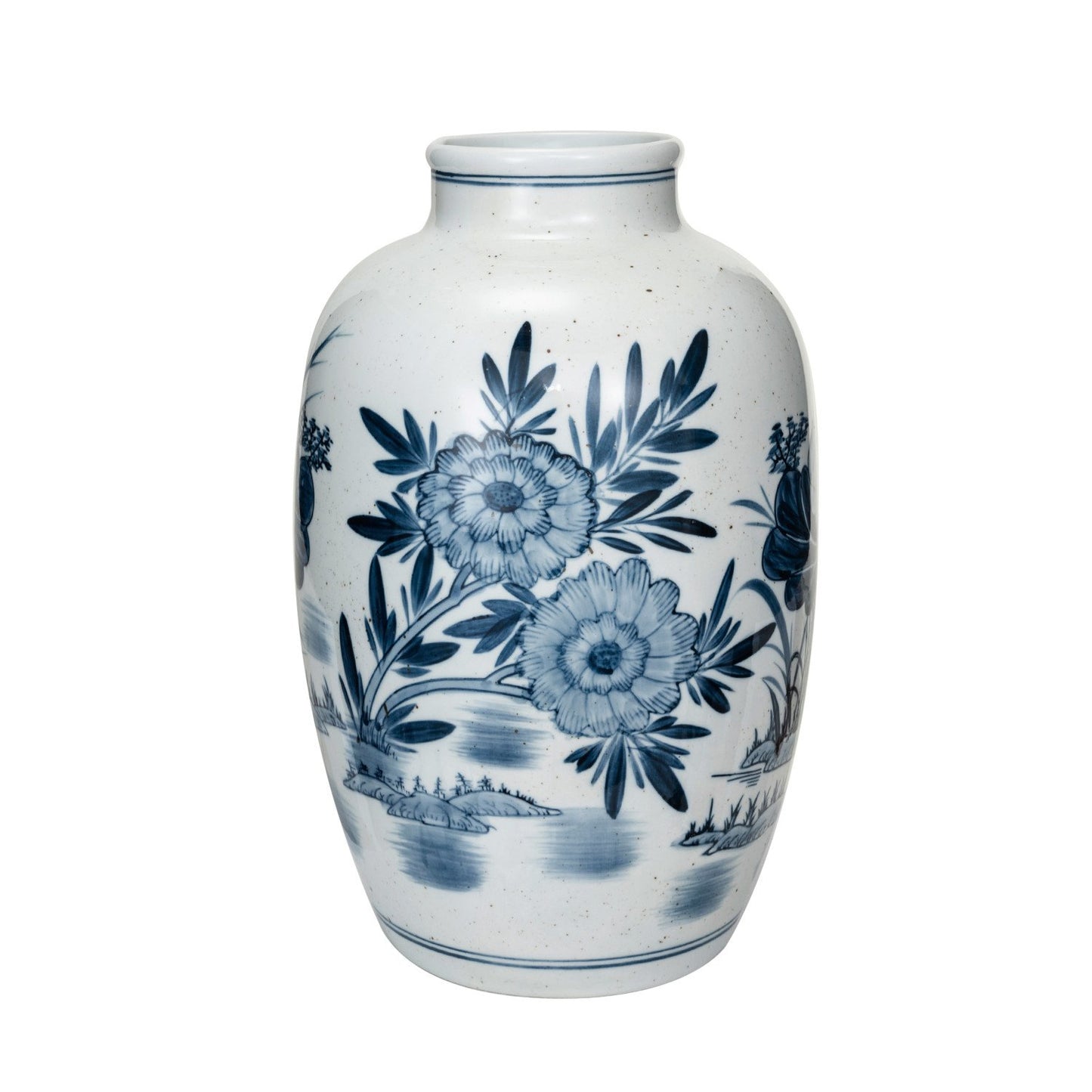 Hand-Painted Stoneware Vase