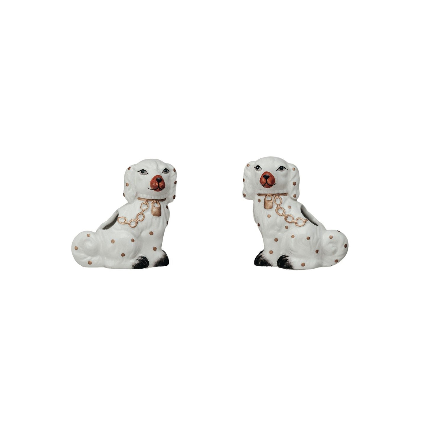 Ceramic Staffordshire Dog Shaped Toothpick Holder, 2 Styles