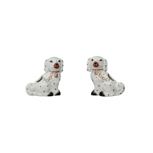 Ceramic Staffordshire Dog Shaped Toothpick Holder, 2 Styles