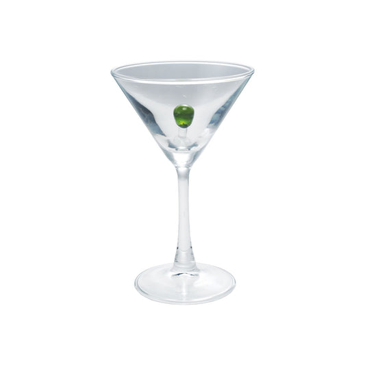 6 oz. Stemmed Martini Glass with Hand-Blown Olive Inside