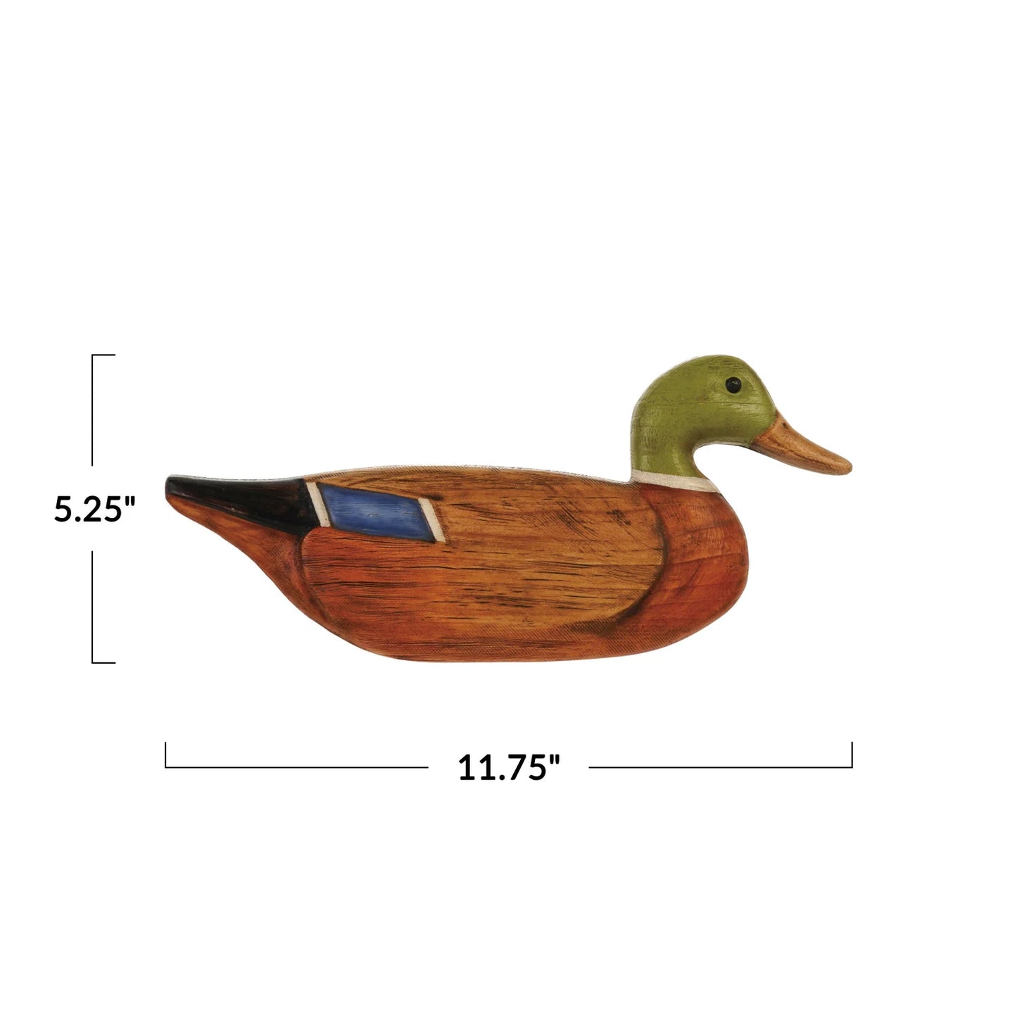 Carved Wood Mallard Wall Decor