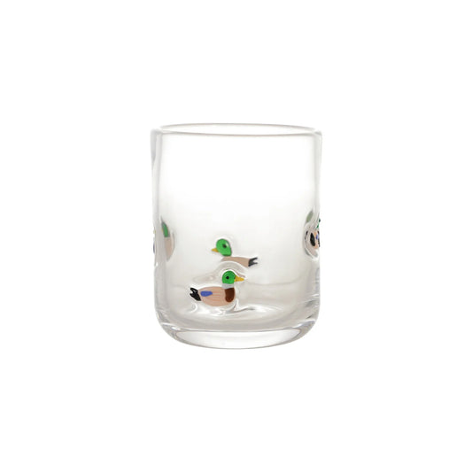 Mallard Embedded Drinking Glass,