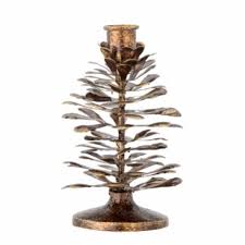 Metal Pinecone Taper Holder