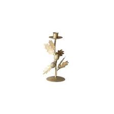 Metal Leaves & Acorns Taper Holder
