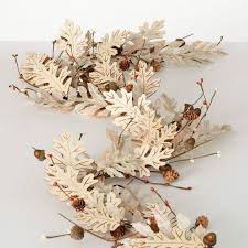 Acorn Oak Leaf Garland 48-inches