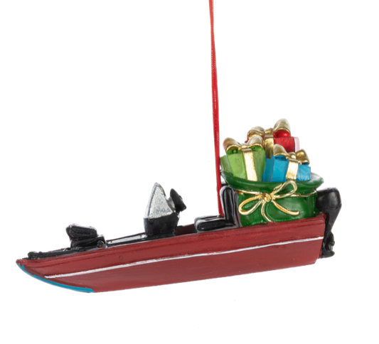 Christmas Boat Ornament