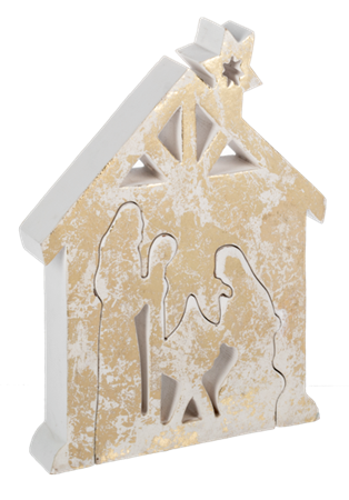 Gold Wash Nativity Set