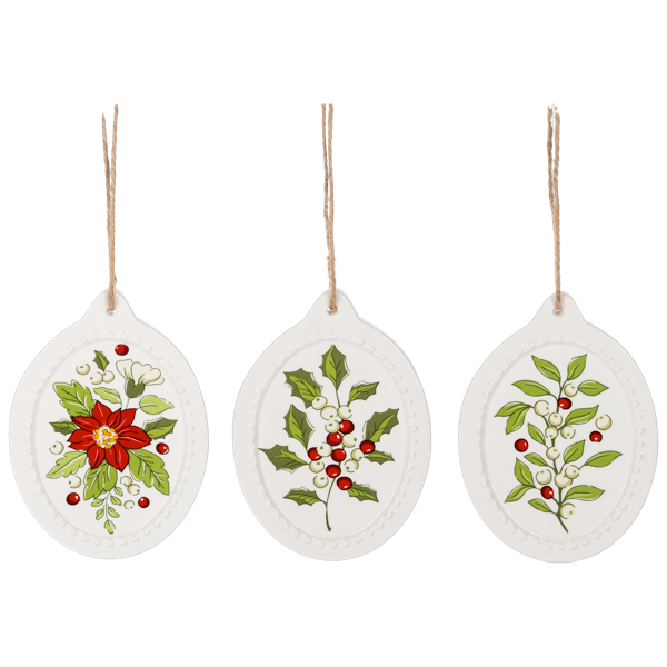 Botanical Disk Ornaments