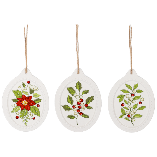 Botanical Disk Ornaments