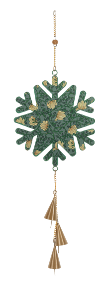 Oversized Snowflake with Bells Ornament