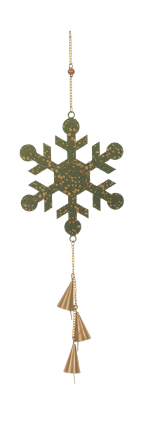 Oversized Snowflake with Bells Ornament