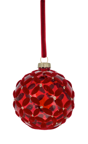 Basket Weave Glass Ball Ornament