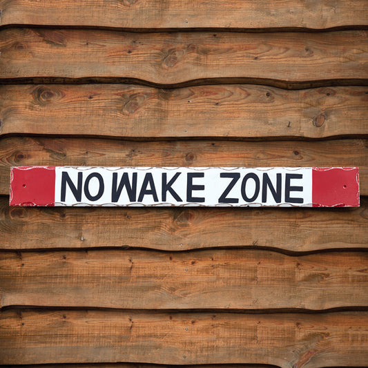 "No Wake Zone" Sign