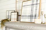 "Plaid About You" Framed Wood Wall Decore