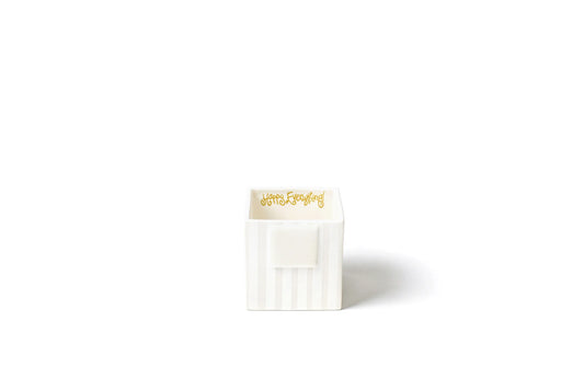 White Stripe Mini Nesting Cube- Small