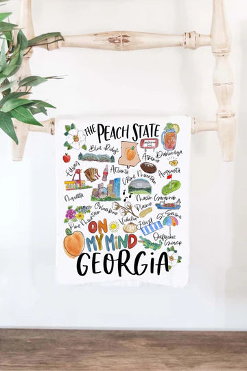 "The Peach State" Tea Towel