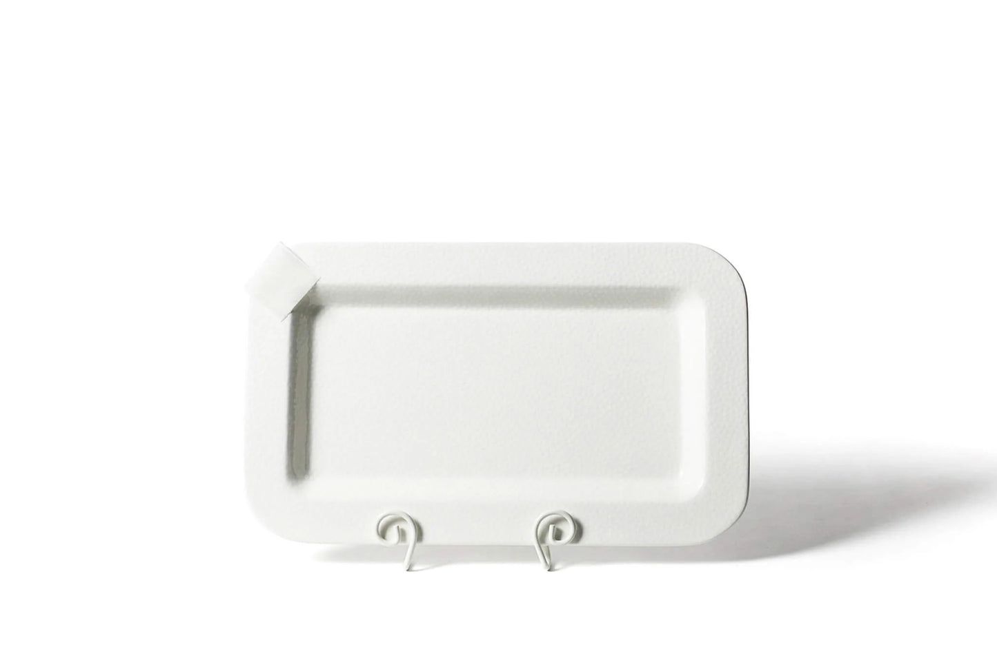 White Small Dot Mini Entertaining Rectangle Platter