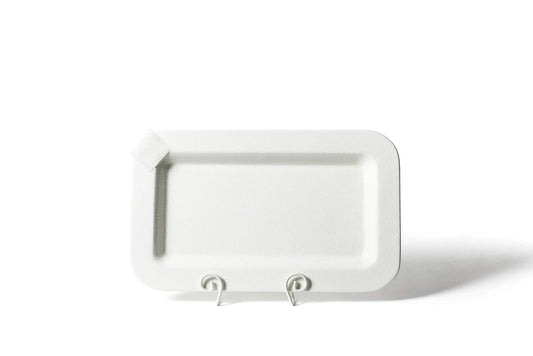 White Small Dot Mini Entertaining Rectangle Platter