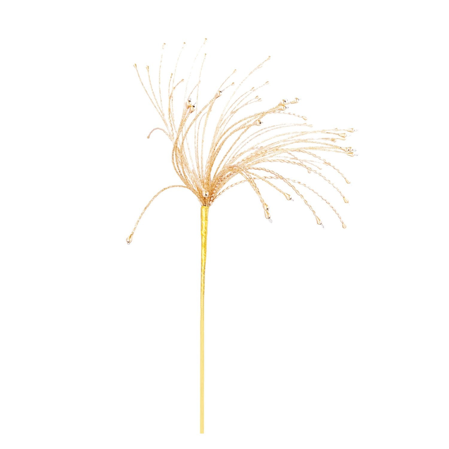 Metal & Glass Beaded Spray, Gold Finish