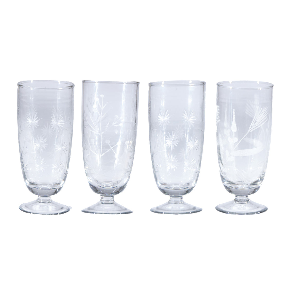 Hand-Blown Stemmed Drinking Glass