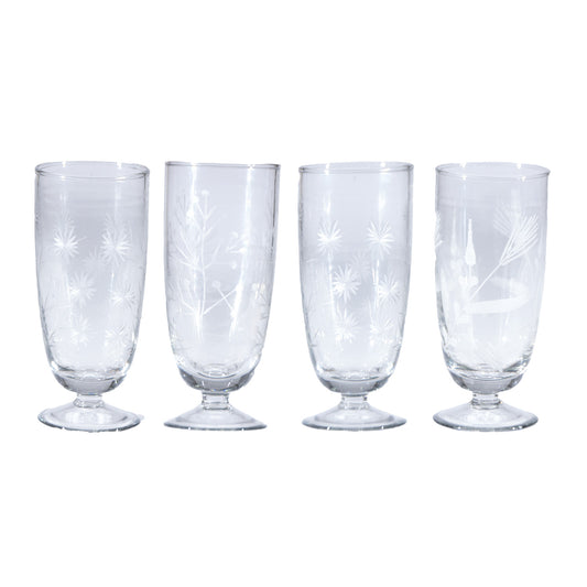 Hand-Blown Stemmed Drinking Glass