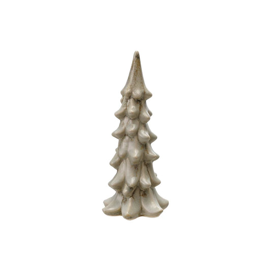 Stoneware Tree, Reactive Glaze, Light Green
