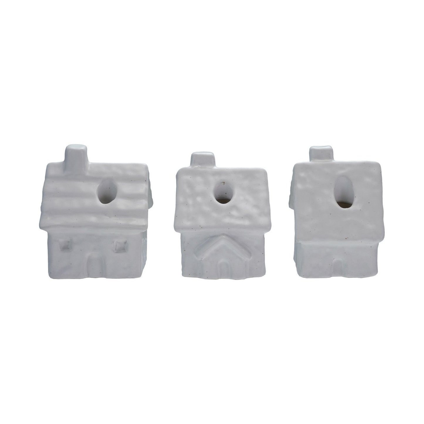 House Shaped Taper Holder, 3 Styles (Holds 1/2" Taper) (Each Will Vary)