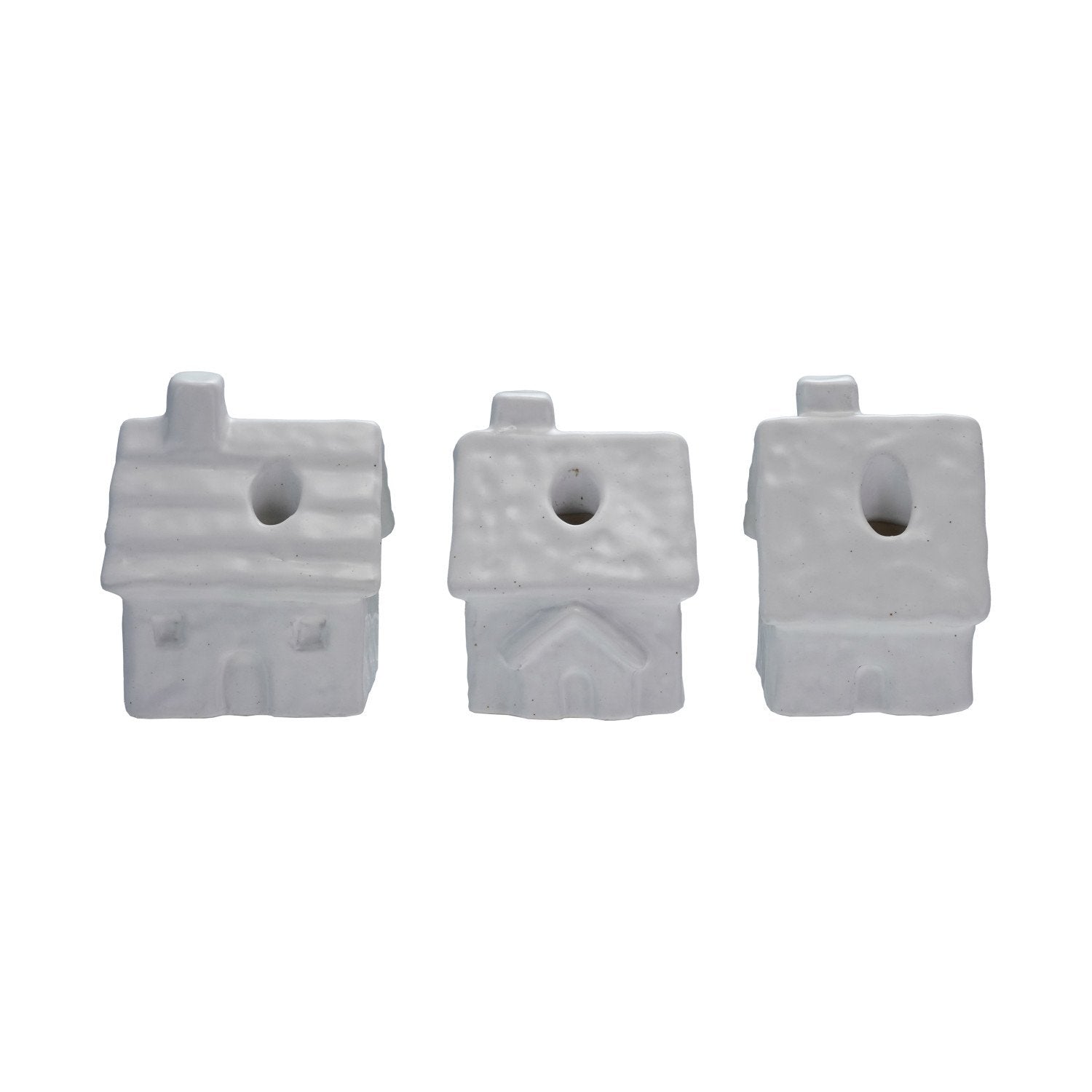 House Shaped Taper Holder, 3 Styles (Holds 1/2" Taper) (Each Will Vary)