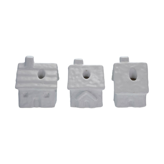 House Shaped Taper Holder, 3 Styles (Holds 1/2" Taper) (Each Will Vary)