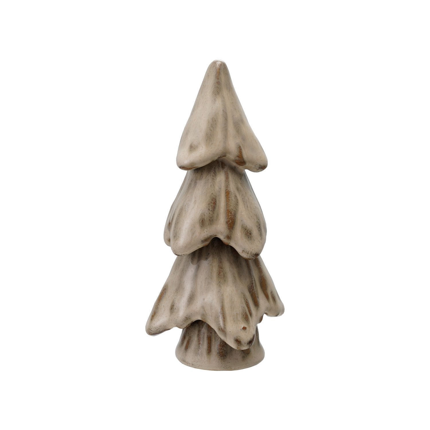 Stoneware Tree, Reactive Glaze, Cream Color (Each One Will Vary)