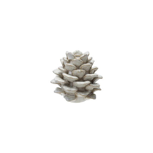 Stoneware Pinecone Taper Holder