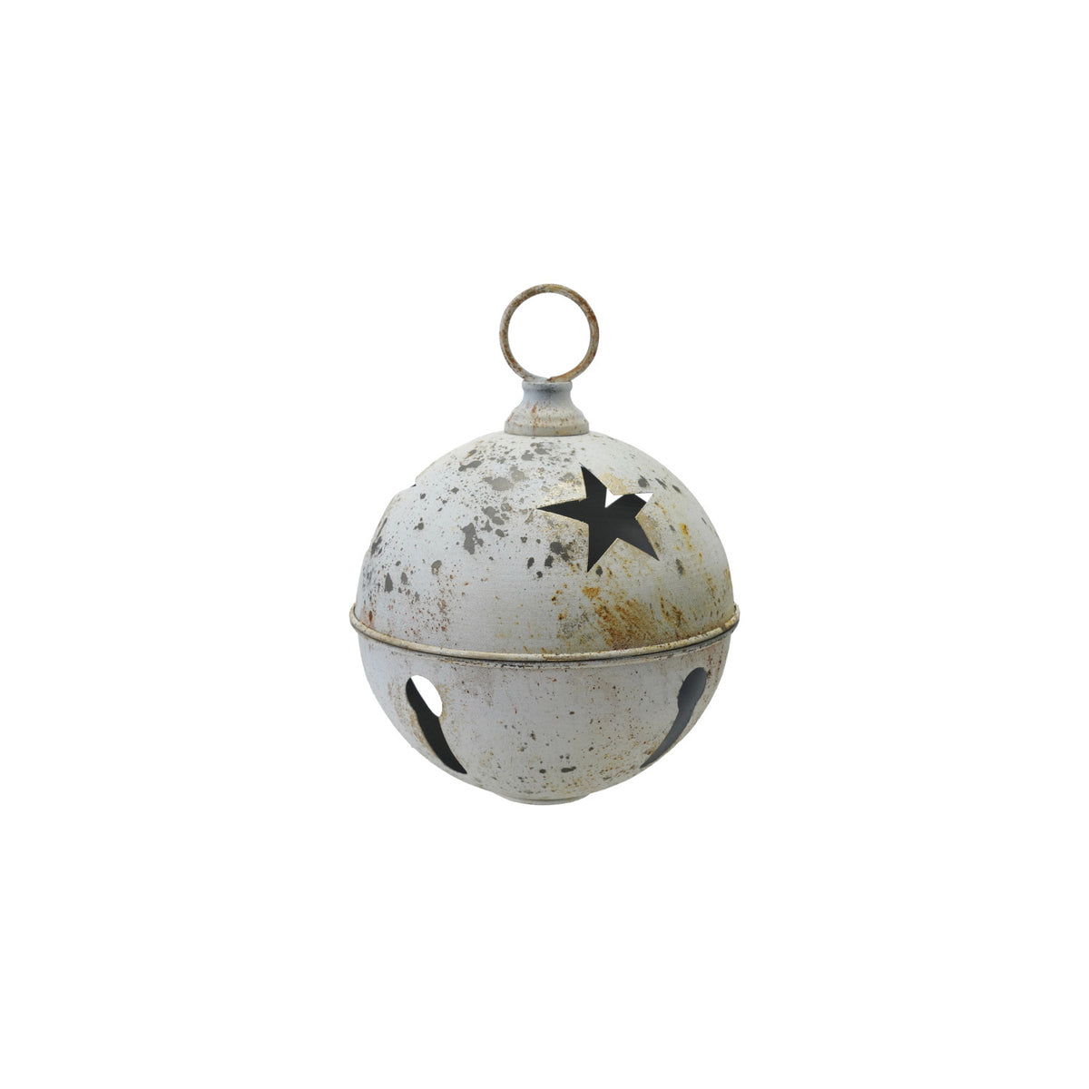 Metal Bell Ornament with Star Cut-Outs