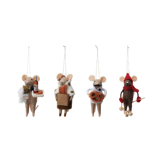 Felt Mouse Gourmand Ornament