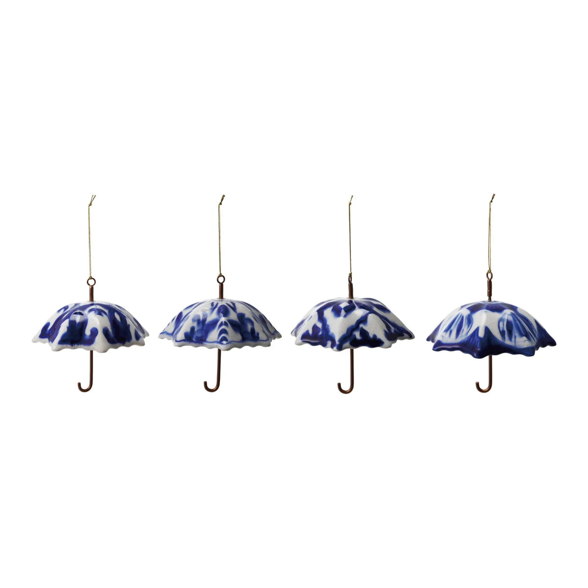 Stoneware & Metal Umbrella Ornament