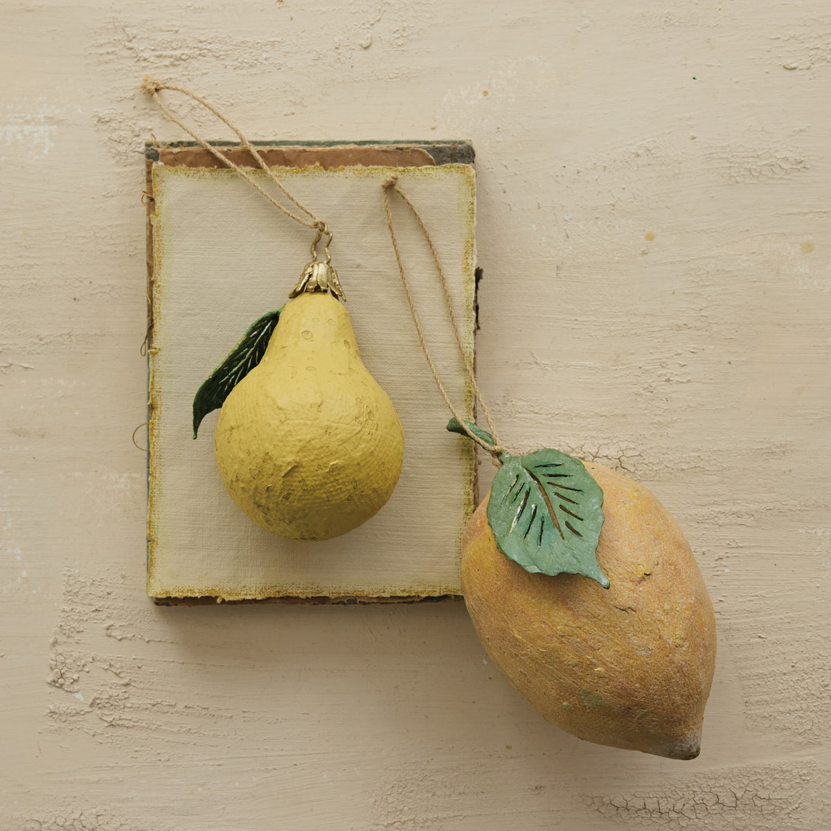 Paper Mache Pear Ornament