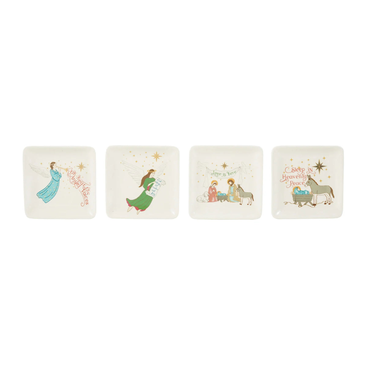 Stoneware Dish with Holiday Figure