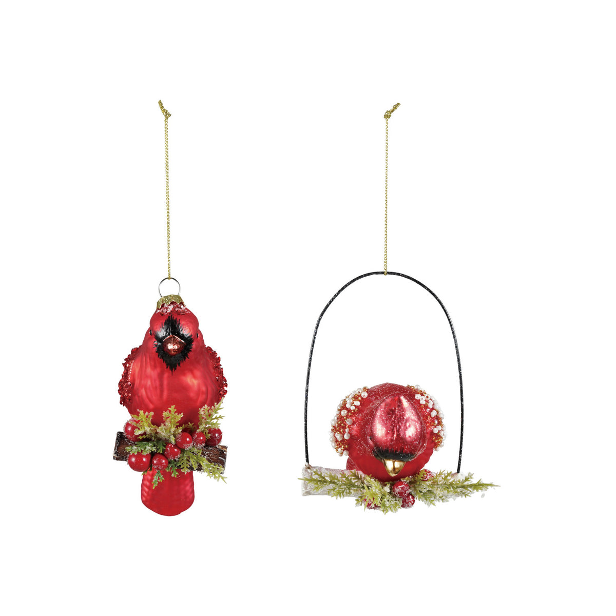 Glass Cardinal Ornament