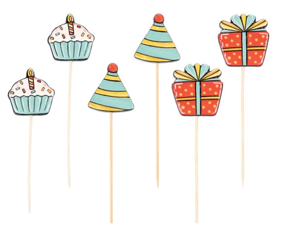 Cup Cake Decorations - Set of 6