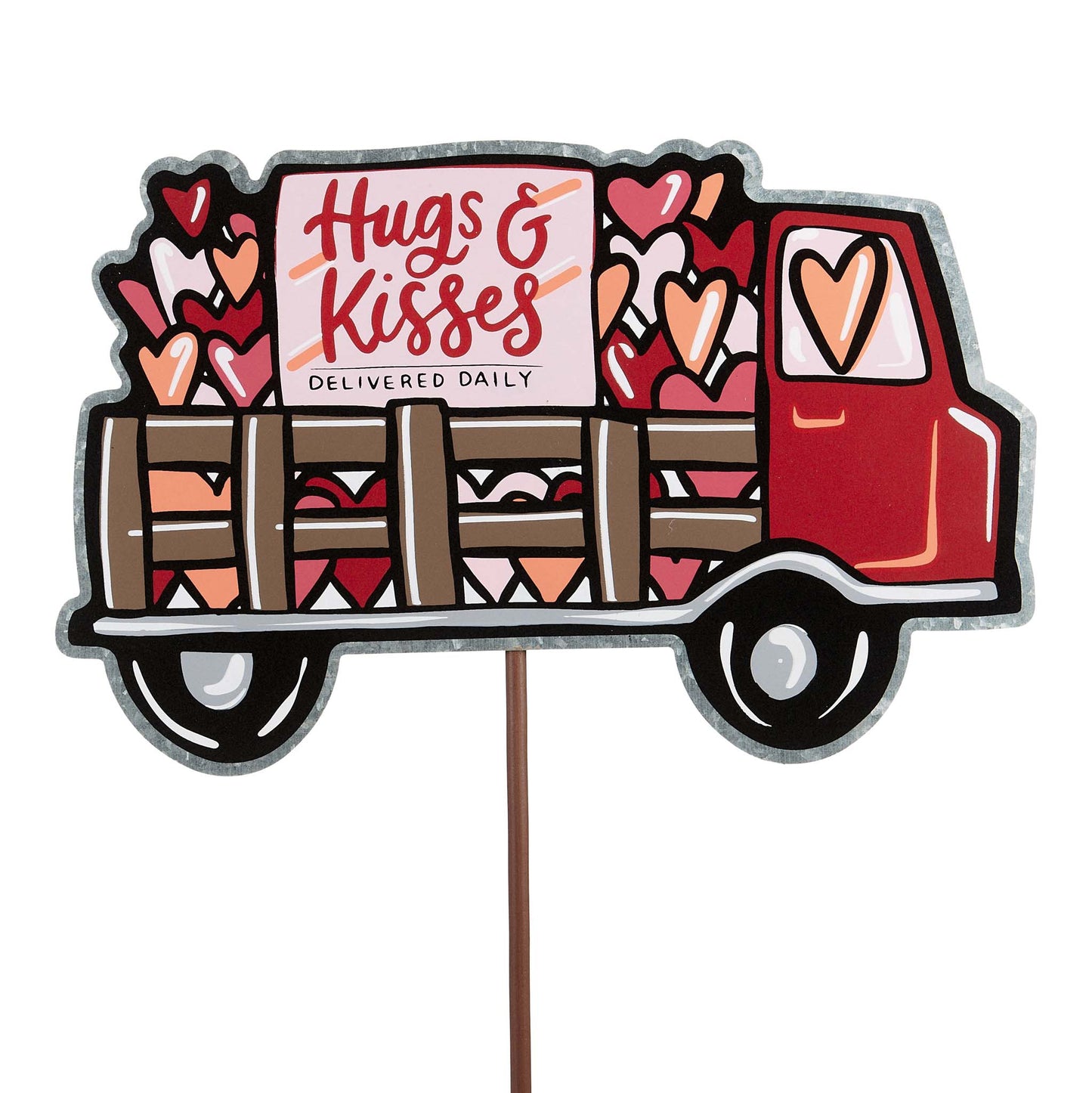 Heart Truck Garden Stake