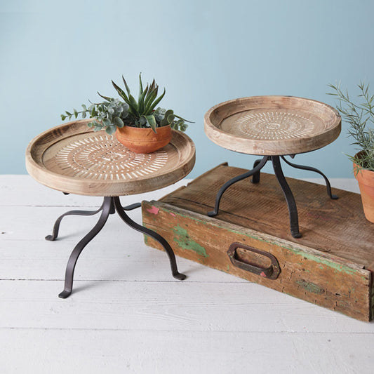 Carved Wood Dessert Stands