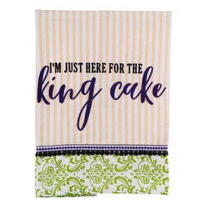 I'm Just Here For The King Cake Tea Towel