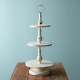 Three Tiered Scalloped Display Stand