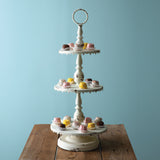 Three Tiered Scalloped Display Stand