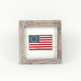 Flag and Lemon Reversible Wood Block