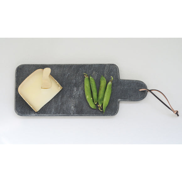 Black Marble Cheese or Cutting Board with Handle