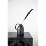 Matte Black Ceramic Vase with Handle