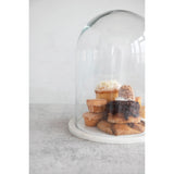 Glass Cloche With Marble Base
