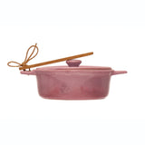 Round Stoneware Brie Baker with Wood Spreader