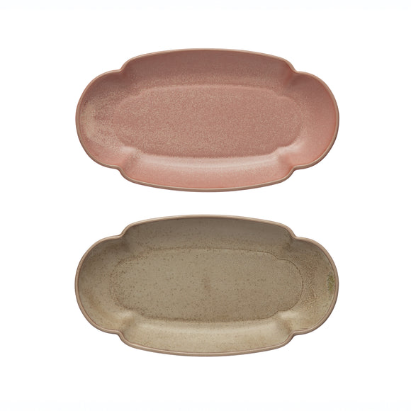 Stoneware Scalloped Plate
