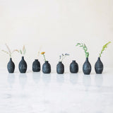 Handmade Terra-cotta Mini Vase with Black Chalkboard Finish